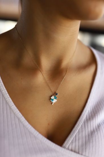 Altın Yonca Kolye resmi