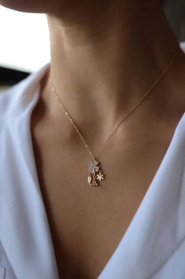 Yonca Altın Kolye resmi