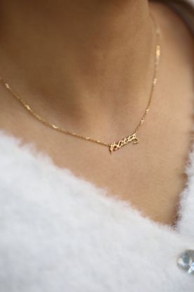 Altın Atatürk İmzası Kolye resmi