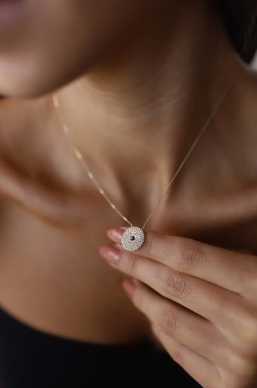 Nazar Boncuklu Altın Kolye resmi