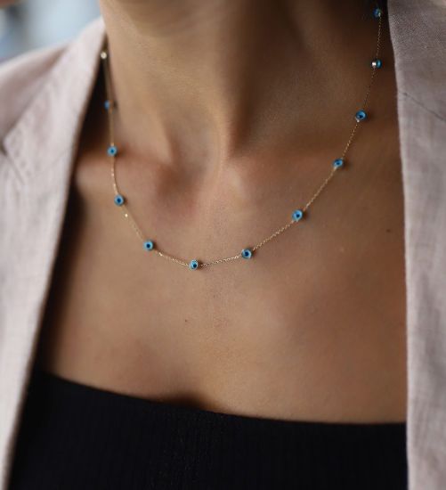 Nazar Boncuklu Altın Kolye resmi