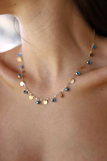 Nazar Boncuklu Altın Kolye resmi