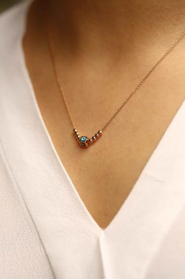 Nazar Boncuklu Altın Kolye resmi