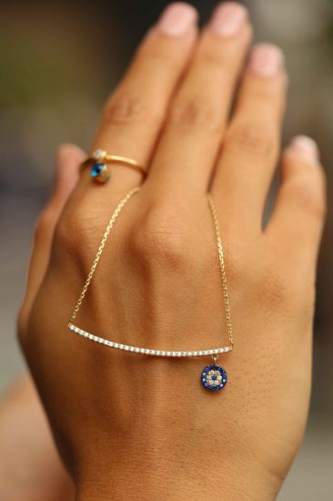 Nazar Boncuklu Altın Kolye resmi