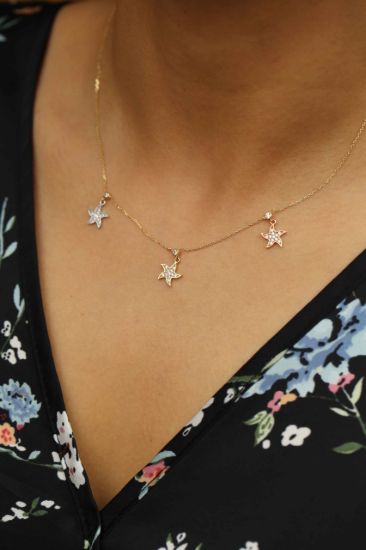 Deniz Yıldızı Altın Kolye resmi