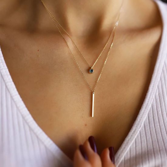 Nazar Boncuklu Altın Kolye resmi