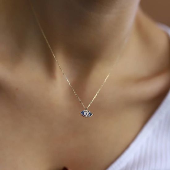 Nazar Boncuklu Altın Kolye resmi