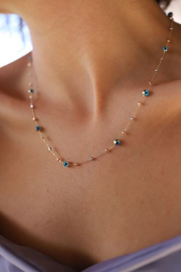 Nazar Boncuklu Altın Kolye resmi