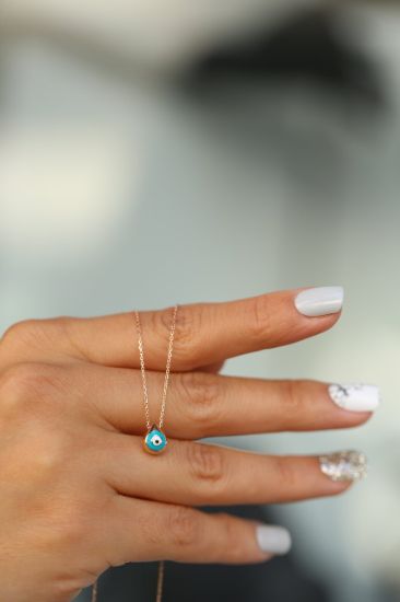 Çift Taraflı Damla Nazar Boncuğu resmi