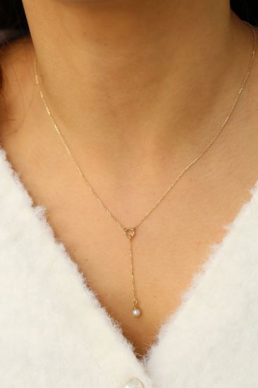 Sallantılı Zarif İnci Kolye resmi