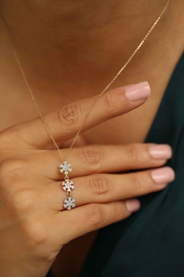 Kar Tanesi Altın Kolye resmi