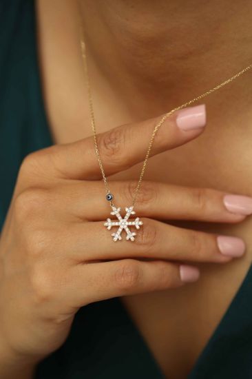 Kar Tanesi Altın Kolye resmi
