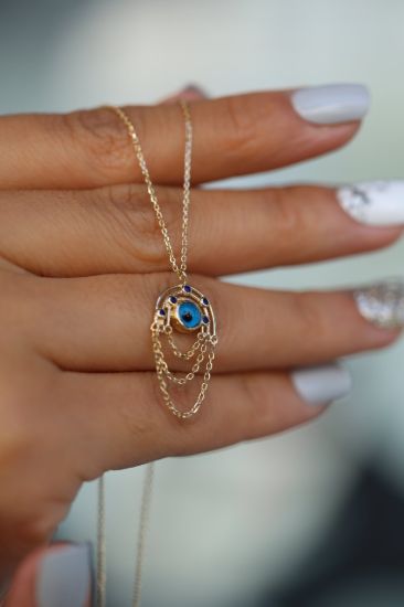 Sallantılı Nazar Boncuğu Kolye resmi
