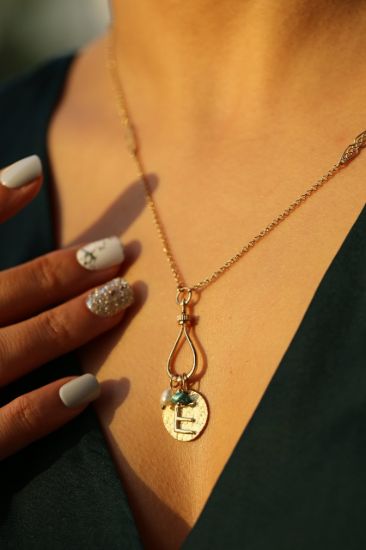 Özel Tasarım Harf Altın Kolye resmi