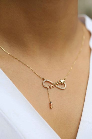 Sonsuzluk Altın Kolye resmi