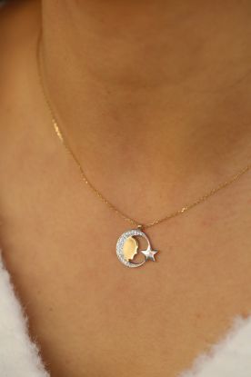 Ay Yıldız Altın Kolye resmi