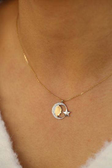 Ay Yıldız Altın Kolye resmi