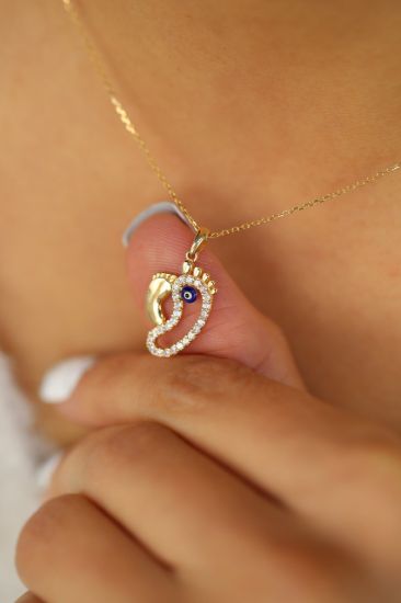 Ayak İzi Altın Kolye resmi