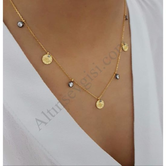 Tuğralı Altın Kolye resmi