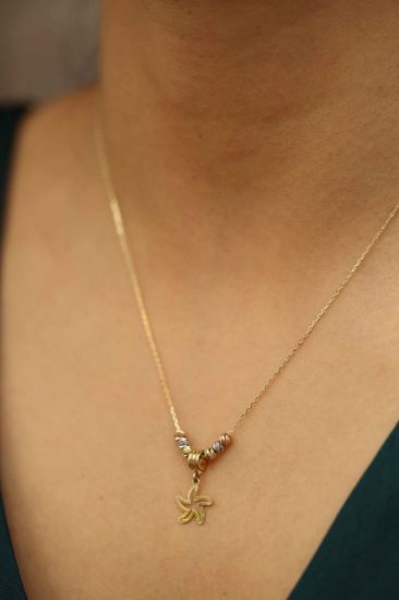 Deniz Yıldızı Toplu Altın Kolye resmi