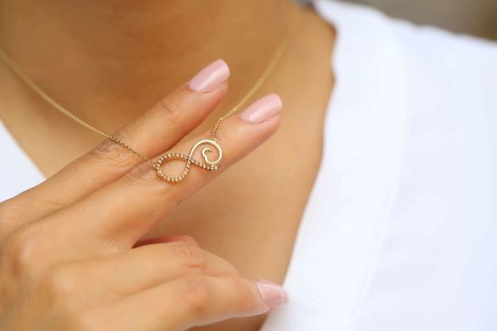 Sonsuzluk Altın Kolye resmi