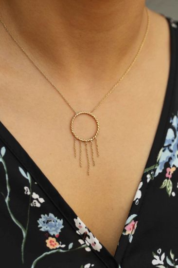 Daire Altın Kolye resmi