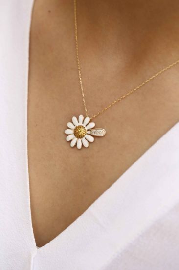 Papatya Atlın Kolye resmi