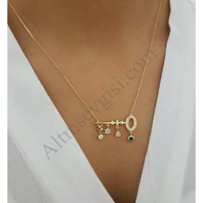 Anahtar Altın Kolye resmi