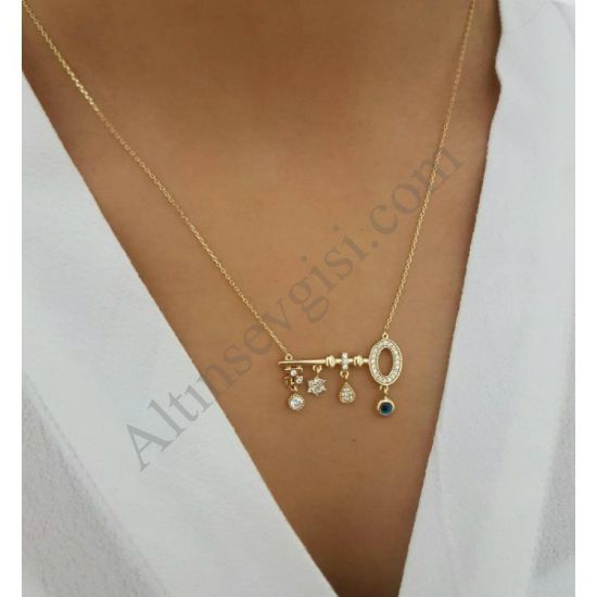 Anahtar Altın Kolye resmi