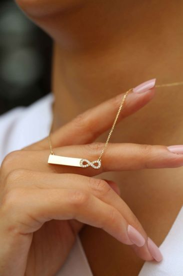 Plaka Altın Kolye resmi