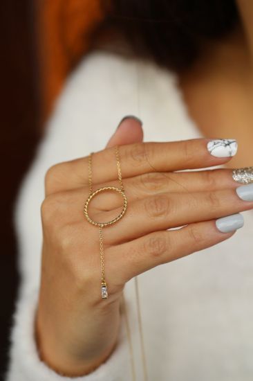 Daire Altın Kolye resmi