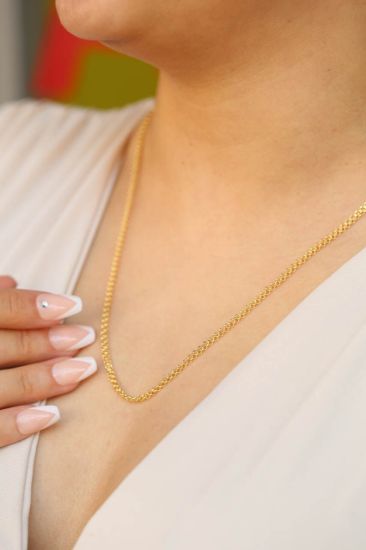 Zarif Tasarım Altın Zincir resmi