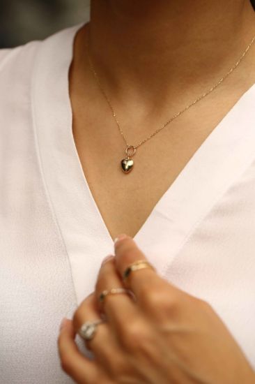 Çift Taraflı Kalpli Kolye resmi