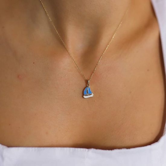 Gemi Altın Kolye resmi