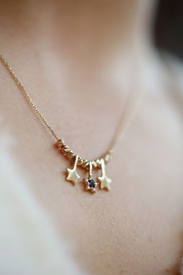 Altın 3 Yıldız Kolye resmi