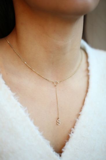 Altın Harf Tasarım Kolye resmi