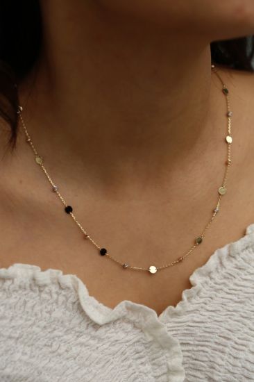 Altın Toplu ve Plakalı Zincir resmi