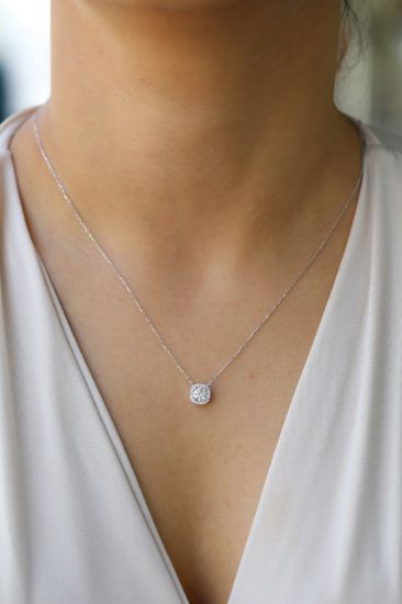 Altın Kare Tektaş Kolye resmi