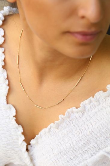 Altın Yaldızlı Boru Tasarım Zincir resmi