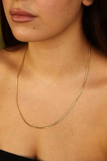 Balık Sırtı Altın Kolye resmi