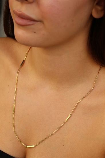 Kare Tasarım Altın Zincir resmi