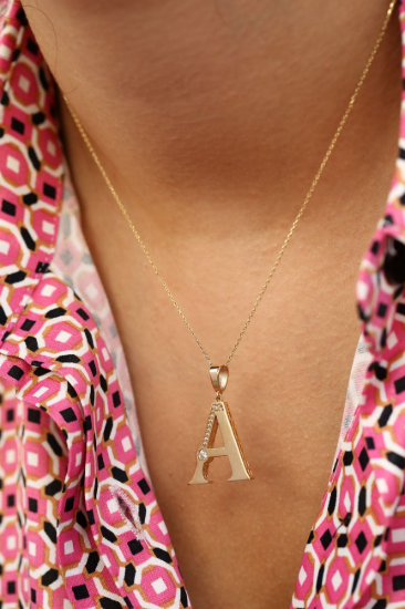 Harfli Altın Kolye resmi