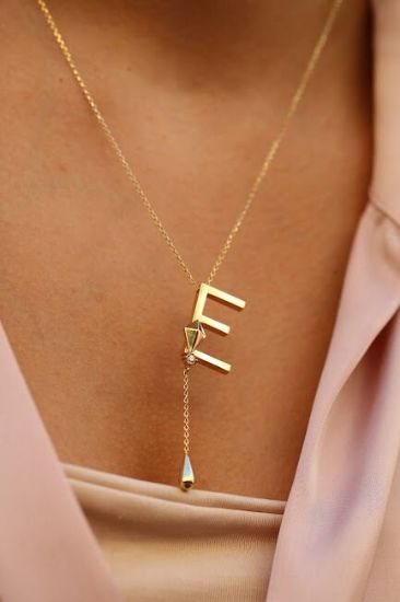 Harfli Altın Kolye resmi