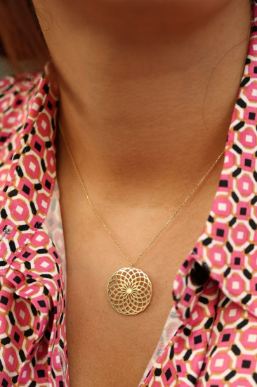 Lotus Altın Kolye resmi