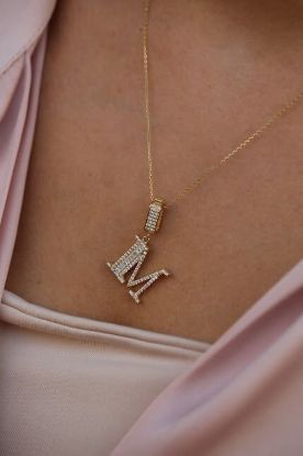 Harfli Baget Altın Kolye